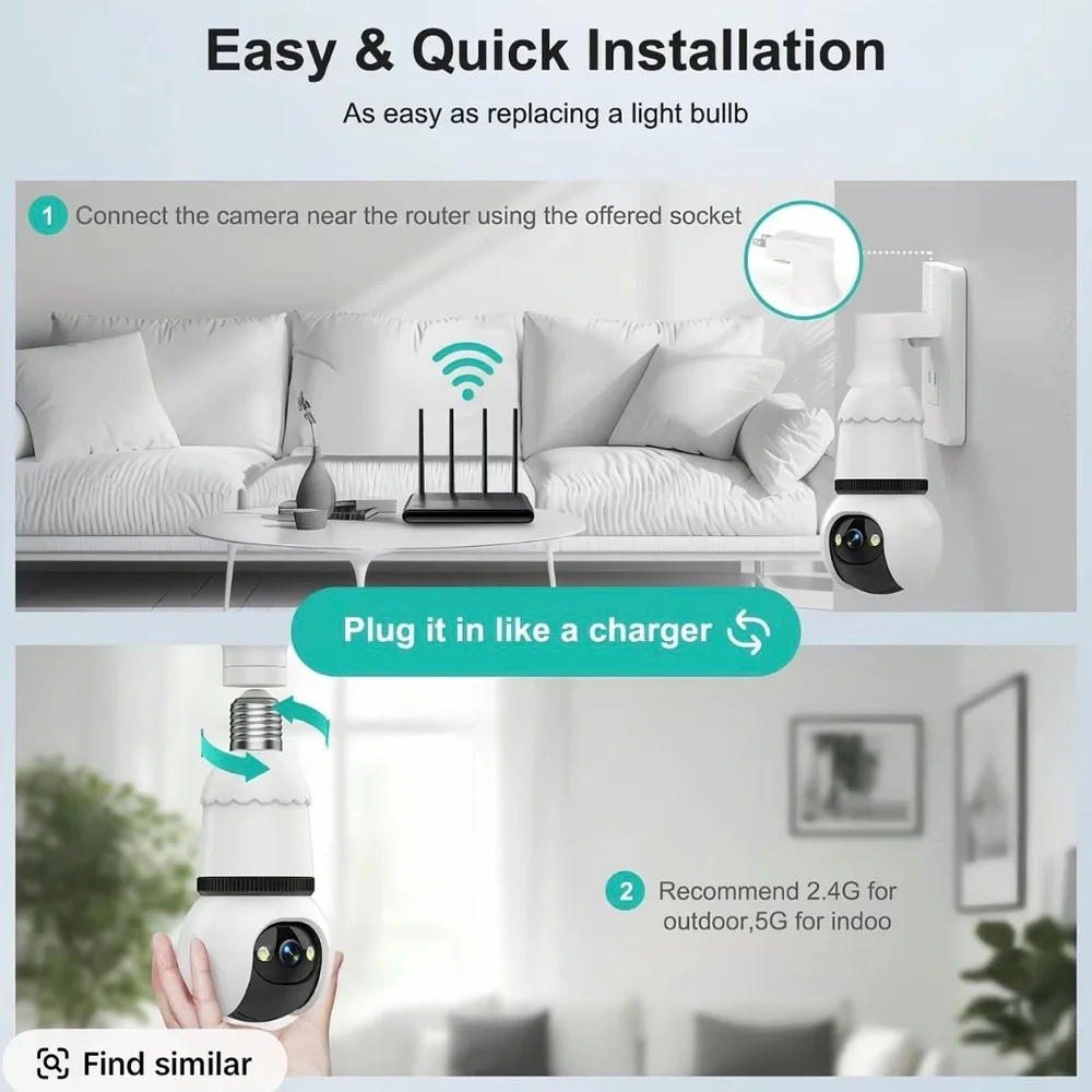 Hawkray Infrared night vision 5G and 2.4GHz wireless indoor/outdoor